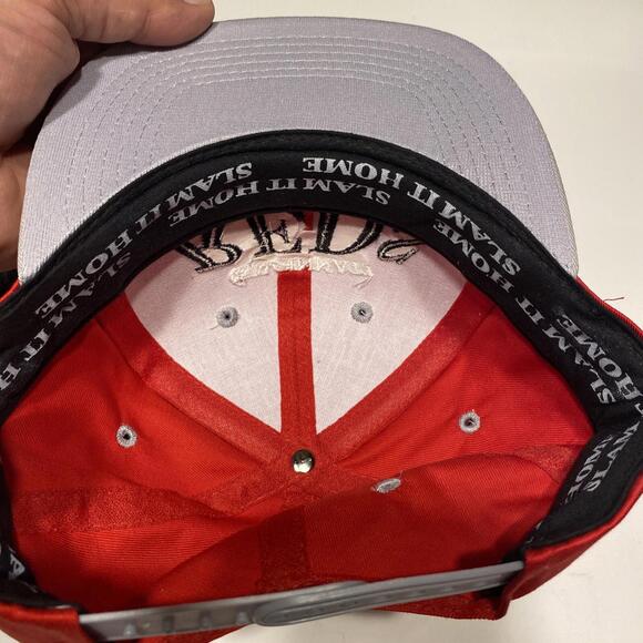 Vintage Cincinnati Reds Hat Snapback Red Youth Embroidered spellout Baseball Cap - Picture 7 of 9